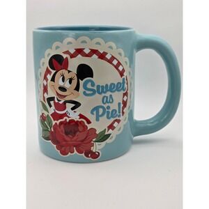 Disney Minnie Mouse & Mickey Mouse Coffee Mug Sweet As Pie Cherry On Top